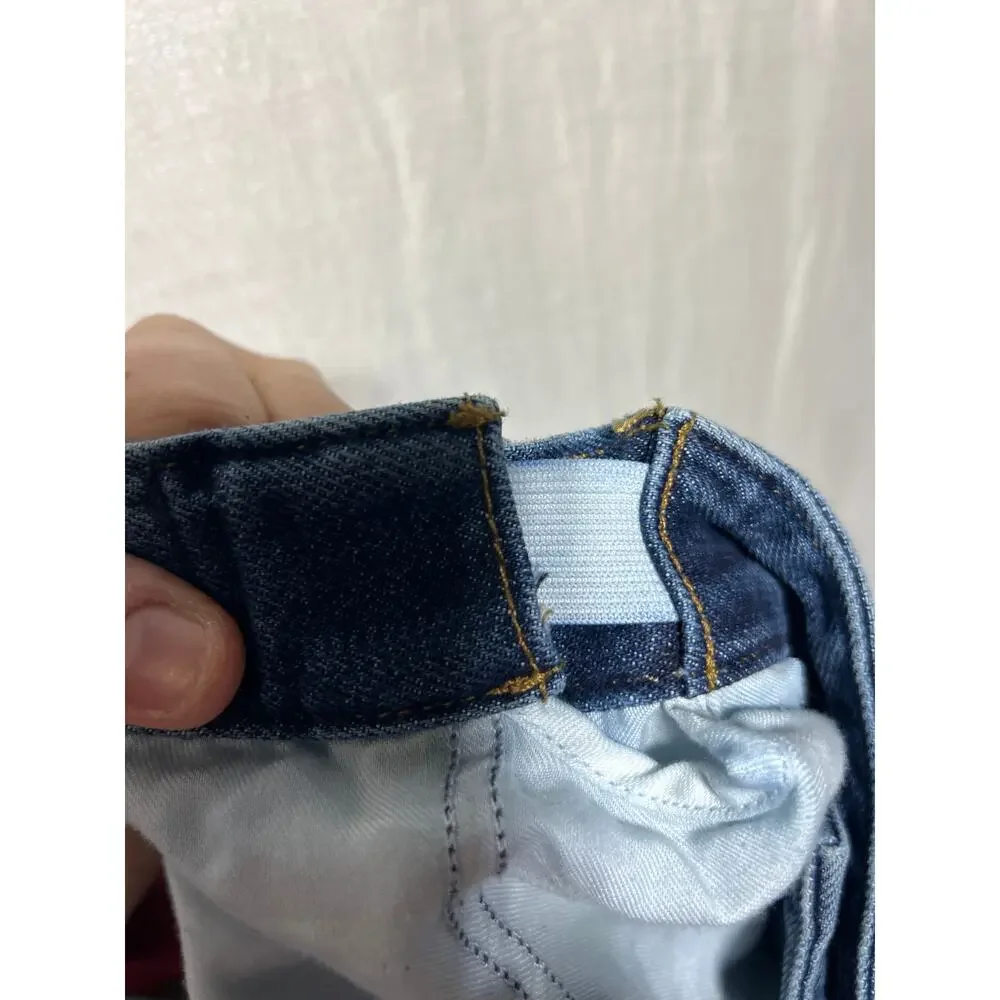 Lands End Jeans 50/T Blue Denim Square Rigger 50X30 100% Cotton